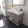 Virtu USA ES-30048-CMSQ-GR-001 Winterfell 48" Bath Vanity in Gray with Cultured Marble Quartz Top and Sink