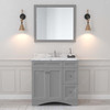 Virtu USA ES-32036-CMRO-GR Elise 36" Single Bath Vanity in Gray with Cultured Marble Quartz Top and Sink