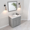 Virtu USA ES-32036-CMRO-GR-001 Elise 36" Single Bath Vanity in Gray with Cultured Marble Quartz Top and Sink