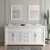 Virtu USA MD-2672-CMRO-WH Victoria 72" Bath Vanity in White with Cultured Marble Quartz Top and Sinks