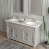 Virtu USA MD-2660-CMRO-GR-001 Victoria 60" Bath Vanity in Gray with Cultured Marble Quartz Top and Sinks