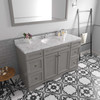 Virtu USA ES-25060-CMRO-GR-002 Talisa 60" Single Bath Vanity in Gray with Cultured Marble Quartz Top and Sink