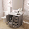 Virtu USA GS-50036-CMSQ-CG-001 Caroline Avenue 36" Bath Vanity in Cashmere Gray with Cultured Marble Quartz Top