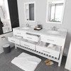 Virtu USA MD-2272-CMRO-WH-002 Caroline Estate 72" Bath Vanity in White with Cultured Marble Quartz Top