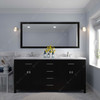 Virtu USA MD-2072-CMRO-ES-001 Caroline 72" Bath Vanity in Espresso with Cultured Marble Quartz Top and Sinks