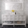 Virtu USA ED-30072-CMRO-WH-001 Winterfell 72" Bath Vanity in White with Cultured Marble Quartz Top and Sinks