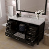 Virtu USA GS-50060-CMSQ-ES-NM Caroline Avenue 60" Bath Vanity in Espresso with Cultured Marble Quartz Top