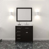 Virtu USA MS-2136L-CMRO-ES-002 Caroline Parkway 36" Bath Vanity in Espresso with Cultured Marble Quartz Top