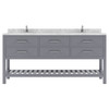 Virtu USA MD-2272-CMRO-GR-NM Caroline Estate 72" Bath Vanity in Gray with Cultured Marble Quartz Top