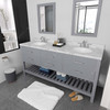 Virtu USA MD-2272-CMRO-GR-NM Caroline Estate 72" Bath Vanity in Gray with Cultured Marble Quartz Top