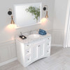 Virtu USA ES-32048-CMRO-WH-NM Elise 48" Single Bath Vanity in White with Cultured Marble Quartz Top and Sink