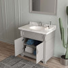 Virtu USA MS-2636-CMRO-GR Victoria 36" Single Bath Vanity in Gray with Cultured Marble Quartz Top and Sink