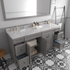 Virtu USA ED-25072-CMRO-GR-NM Talisa 72" Double Bath Vanity in Gray with Cultured Marble Quartz Top and Sinks