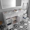 Virtu USA ED-25072-CMRO-WH Talisa 72" Double Bath Vanity in White with Cultured Marble Quartz Top and Sinks