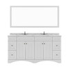 Virtu USA ED-25072-CMRO-WH-001 Talisa 72" Double Bath Vanity in White with Cultured Marble Quartz Top and Sinks