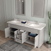 Virtu USA MD-2672-CMSQ-GR-NM Victoria 72" Bath Vanity in Gray with Cultured Marble Quartz Top and Sinks