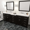 Virtu USA MD-2193-CMSQ-ES-001 Caroline Parkway 93" Bath Vanity in Espresso with Cultured Marble Quartz Top