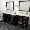 Virtu USA MD-2193-CMSQ-ES-001 Caroline Parkway 93" Bath Vanity in Espresso with Cultured Marble Quartz Top