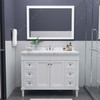 Virtu USA ES-40048-CMSQ-WH Tiffany 48" Single Bath Vanity in White with Cultured Marble Quartz Top and Sink