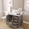 Virtu USA GS-50036-CMSQ-CG-002 Caroline Avenue 36" Bath Vanity in Cashmere Gray with Cultured Marble Quartz Top