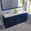 Virtu USA MD-2072-CMSQ-FB Caroline 72" Bath Vanity in French Blue with Cultured Marble Quartz Top