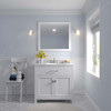 Virtu USA MS-2036-CMSQ-WH-002 Caroline 36" Bath Vanity in White with Cultured Marble Quartz Top and Sink