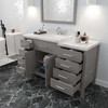 Virtu USA MS-2157L-CMSQ-CG-002 Caroline Parkway 57" Bath Vanity in Gray with Cultured Marble Quartz Top