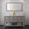 Virtu USA ED-30060-CMSQ-GR-002 Winterfell 60" Bath Vanity in Gray with Cultured Marble Quartz Top and Sinks