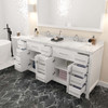 Virtu USA MD-2172-CMSQ-WH Caroline Parkway 72" Bath Vanity in White with Cultured Marble Quartz Top