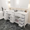 Virtu USA MD-2172-CMSQ-WH-002 Caroline Parkway 72" Bath Vanity in White with Cultured Marble Quartz Top