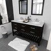 Virtu USA MD-2260-CMRO-ES Caroline Estate 60" Bath Vanity in Espresso with Cultured Marble Quartz Top