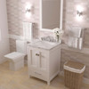 Virtu USA GS-50024-CMSQ-WH Caroline Avenue 24" Bath Vanity in White with Cultured Marble Quartz Top