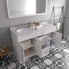 Virtu USA ED-25060-CMRO-WH-002 Talisa 60" Double Bath Vanity in White with Cultured Marble Quartz Top and Sinks