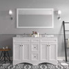 Virtu USA ED-25060-CMRO-WH-NM Talisa 60" Double Bath Vanity in White with Cultured Marble Quartz Top and Sinks