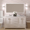 Virtu USA GD-50060-CMSQ-WH-002 Caroline Avenue 60" Bath Vanity in White with Cultured Marble Quartz Top