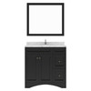 Virtu USA ES-32036-CMRO-ES Elise 36" Bath Vanity in Espresso with Cultured Marble Quartz Top and Sink