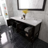 Virtu USA ED-30060-CMRO-ES-002 Winterfell 60" Bath Vanity in Espresso with Cultured Marble Quartz Top and Sinks