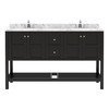 Virtu USA ED-30060-CMRO-ES-NM Winterfell 60" Bath Vanity in Espresso with Cultured Marble Quartz Top and Sinks