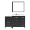 Virtu USA MS-2157R-CMSQ-ES Caroline Parkway 57" Bath Vanity in Espresso with Cultured Marble Quartz Top