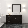 Virtu USA MS-2157R-CMSQ-ES Caroline Parkway 57" Bath Vanity in Espresso with Cultured Marble Quartz Top