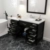 Virtu USA MS-2157R-CMSQ-ES Caroline Parkway 57" Bath Vanity in Espresso with Cultured Marble Quartz Top