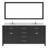 Virtu USA MD-2072-CMSQ-ES-002 Caroline 72" Bath Vanity in Espresso with Cultured Marble Quartz Top and Sinks