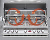 CalFlame BBQ19875CP BBQ Built In Grills Convection 5 BURNER - Propane Gas