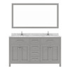 Virtu USA MD-2060-CMSQ-CG Caroline 60" Bath Vanity in Cashmere Gray with Cultured Marble Quartz Top