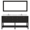 Virtu USA ED-30072-CMSQ-ES Winterfell 72" Bath Vanity in Espresso with Cultured Marble Quartz Top and Sinks