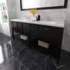 Virtu USA ED-30072-CMSQ-ES Winterfell 72" Bath Vanity in Espresso with Cultured Marble Quartz Top and Sinks