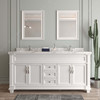 Virtu USA MD-2672-CMRO-WH-NM Victoria 72" Bath Vanity in White with Cultured Marble Quartz Top and Sinks