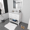 Virtu USA MS-2236-CMSQ-WH-001 Caroline Estate 36" Bath Vanity in White with Cultured Marble Quartz Top