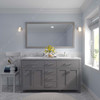 Virtu USA MD-2060-CMSQ-CG-002 Caroline 60" Bath Vanity in Cashmere Gray with Cultured Marble Quartz Top