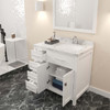 Virtu USA MS-2136L-CMSQ-WH-001 Caroline Parkway 36" Bath Vanity in White with Cultured Marble Quartz Top